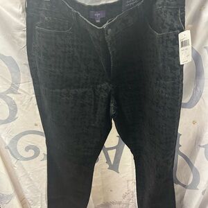 NYDJ Black Houndstooth Skinny Jeans